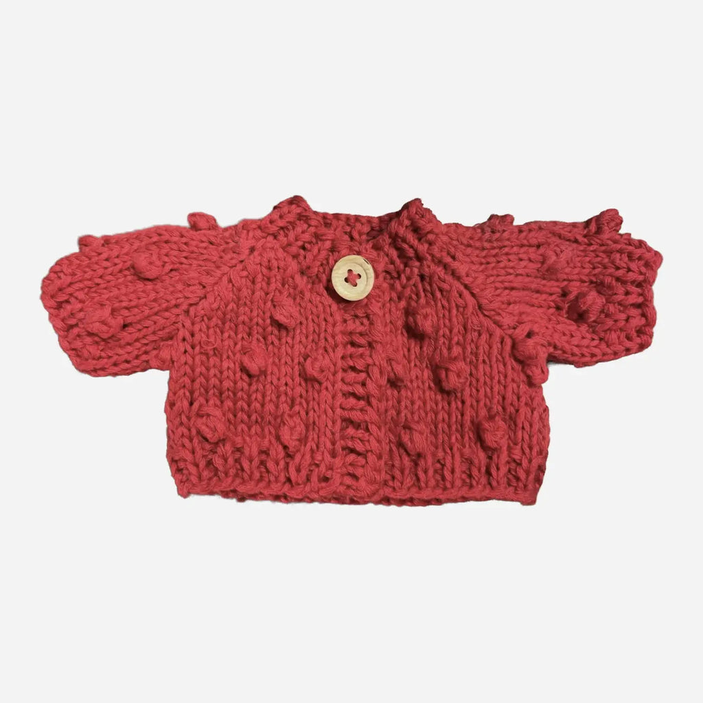 Popcorn Cotton Cardigan For Stuffed Animal