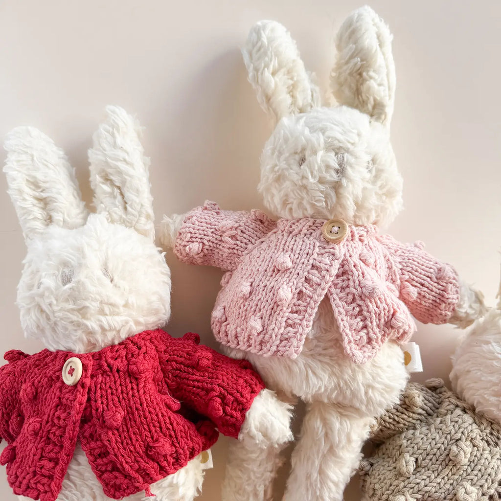 Popcorn Cotton Cardigan For Stuffed Animal