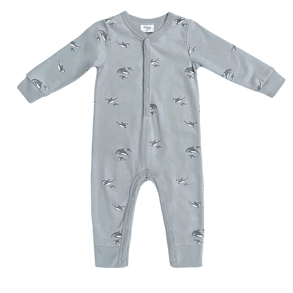 PNW Baby Snap Romper - Orcas