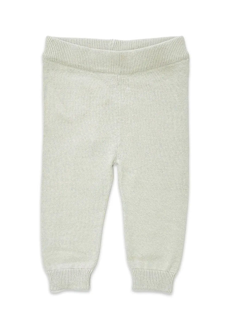 Pocket Sweater Knit Baby Legging Pants Stone
