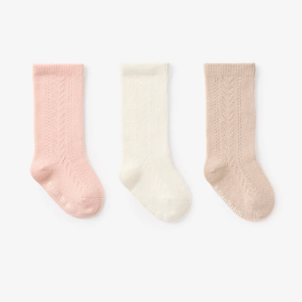 Pointelle Knee Sock Set - 3pk