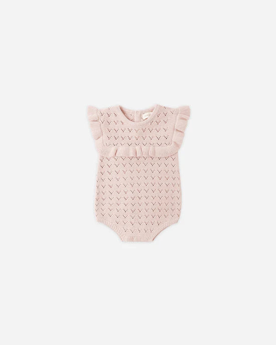 Pointelle Ruffle Romper