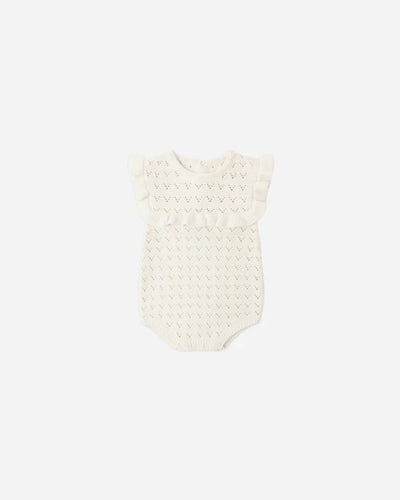 Pointelle Ruffle Romper