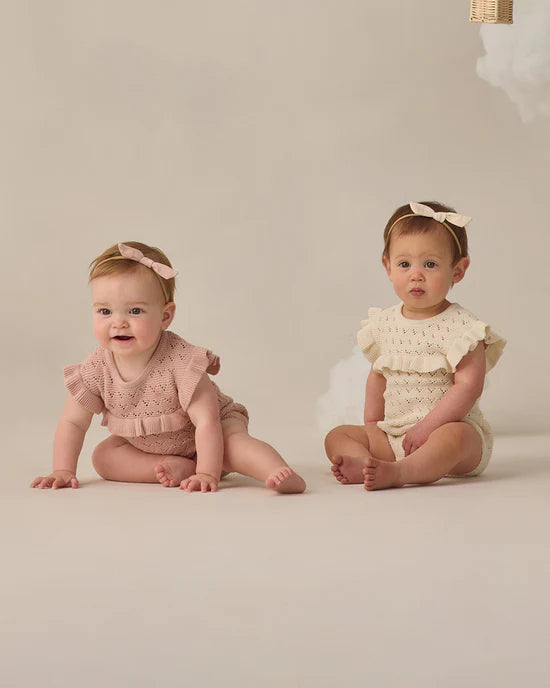 Pointelle Ruffle Romper