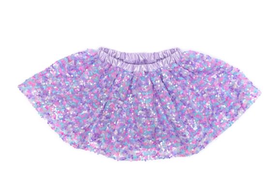 Purple Party Sequins Skirt, Size 4-6