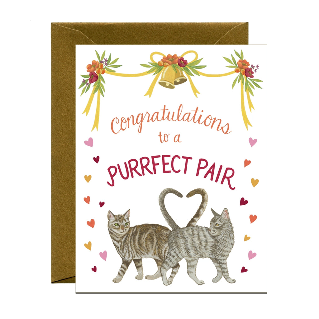 Purrfect Pair Cats - Wedding Card