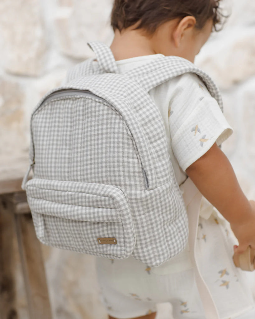 Mini Backpack Sage Gingham