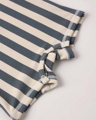 Zip Rashguard One-Piece Retro Ocean Stripe
