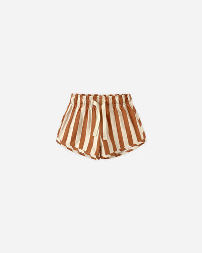 Boys Swim Short Retro Poppy Stripe