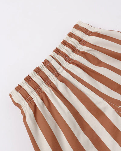 Boys Swim Short Retro Poppy Stripe