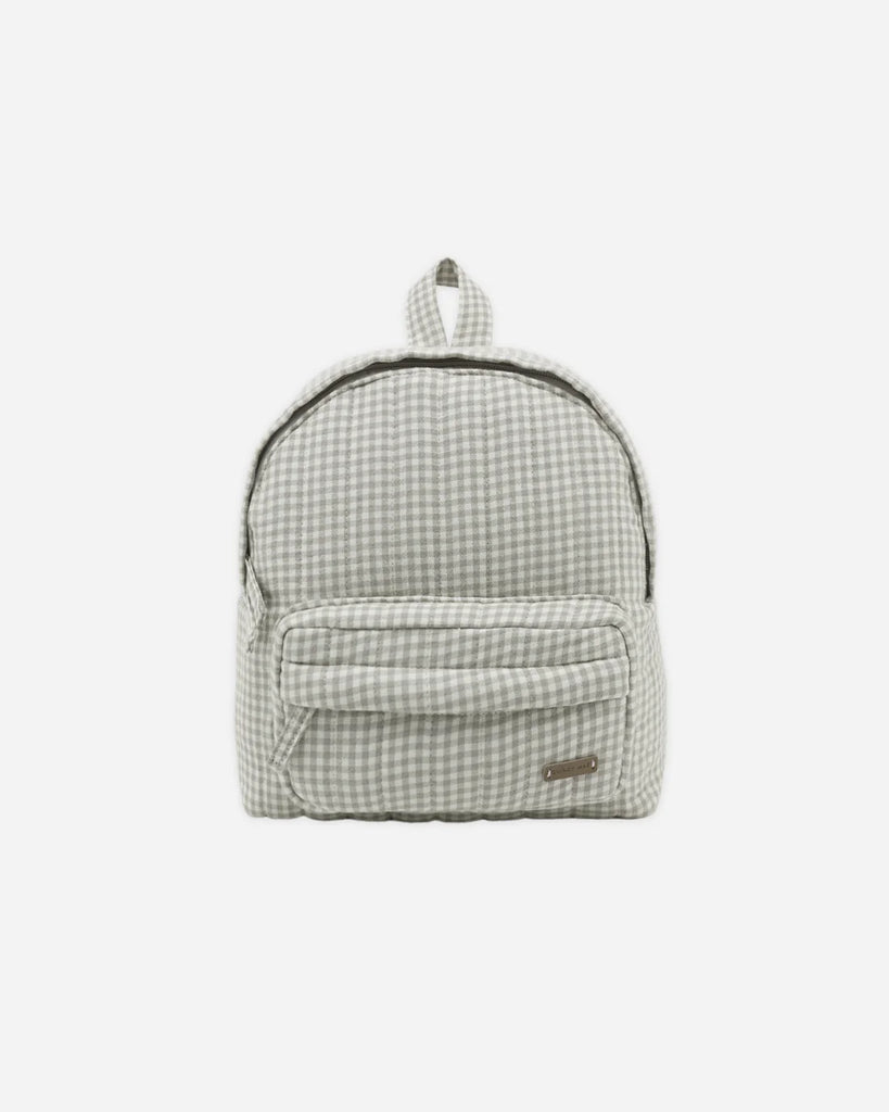 Mini Backpack Sage Gingham