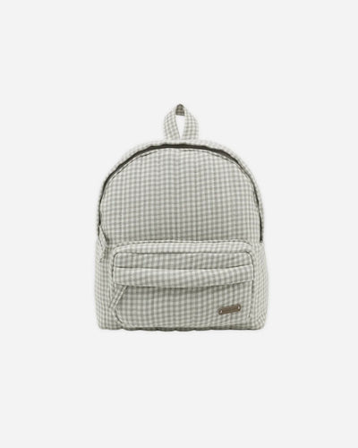 Mini Backpack Sage Gingham
