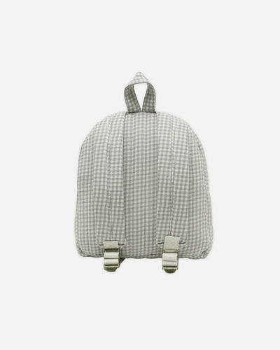 Mini Backpack Sage Gingham