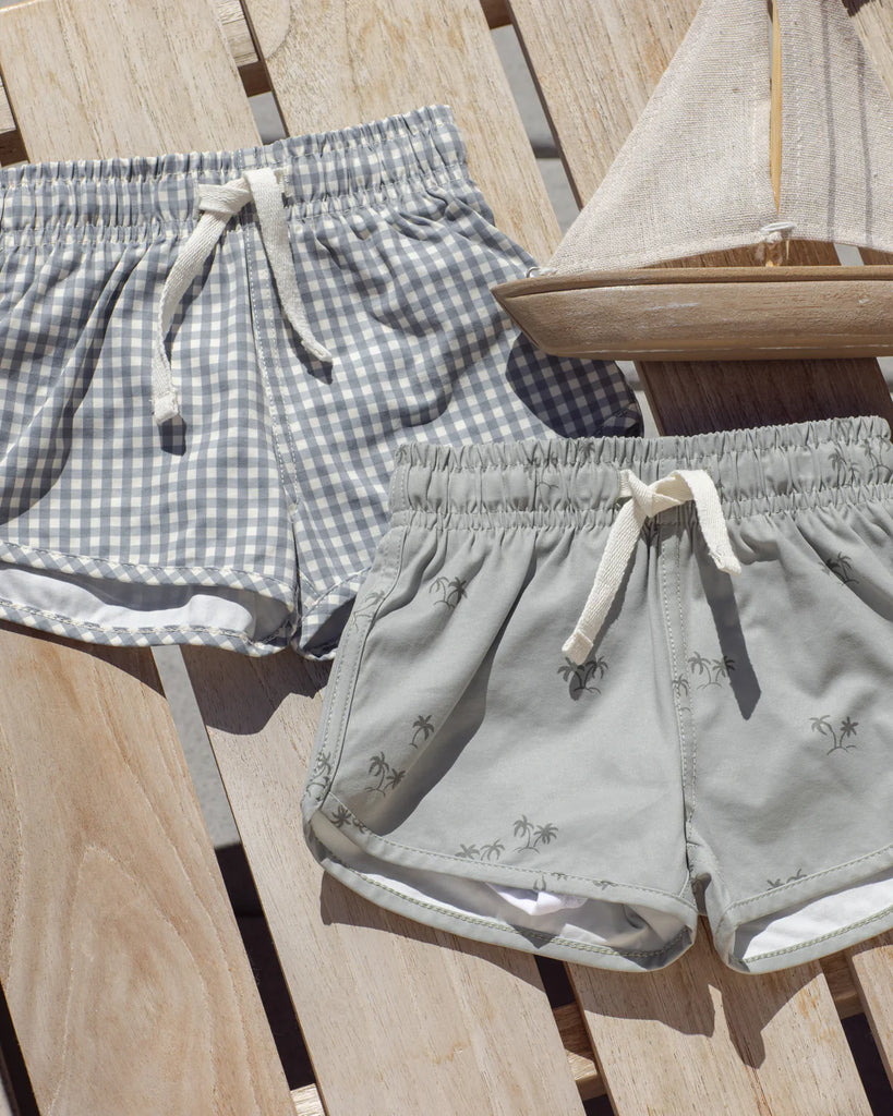 Boys Swim Short Ocean Gingham