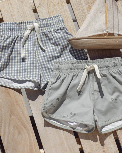 Boys Swim Short Ocean Gingham