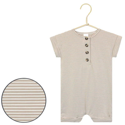 Buttoned Romper - Lou Lou