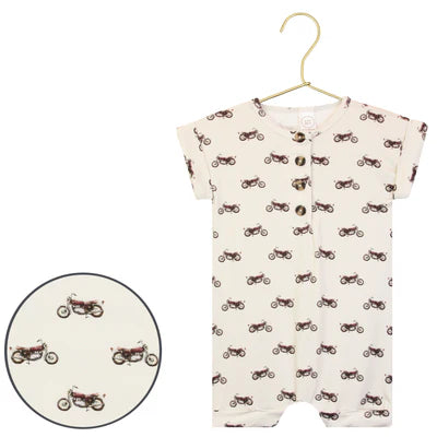 Buttoned Romper - Lou Lou
