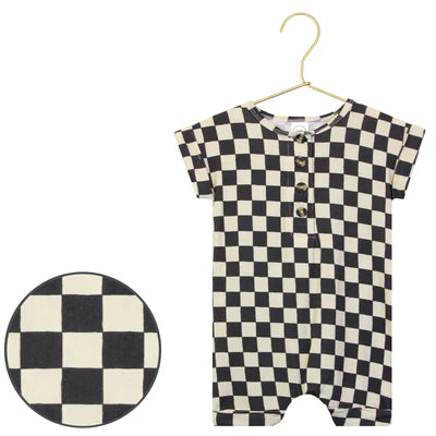 Buttoned Romper - Lou Lou