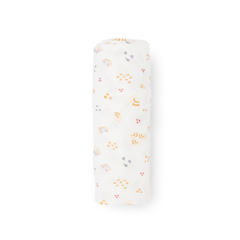 Stretch Knit Swaddle Blanket - Rainbows