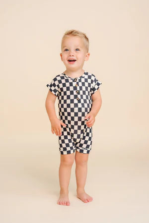 Buttoned Romper - Lou Lou