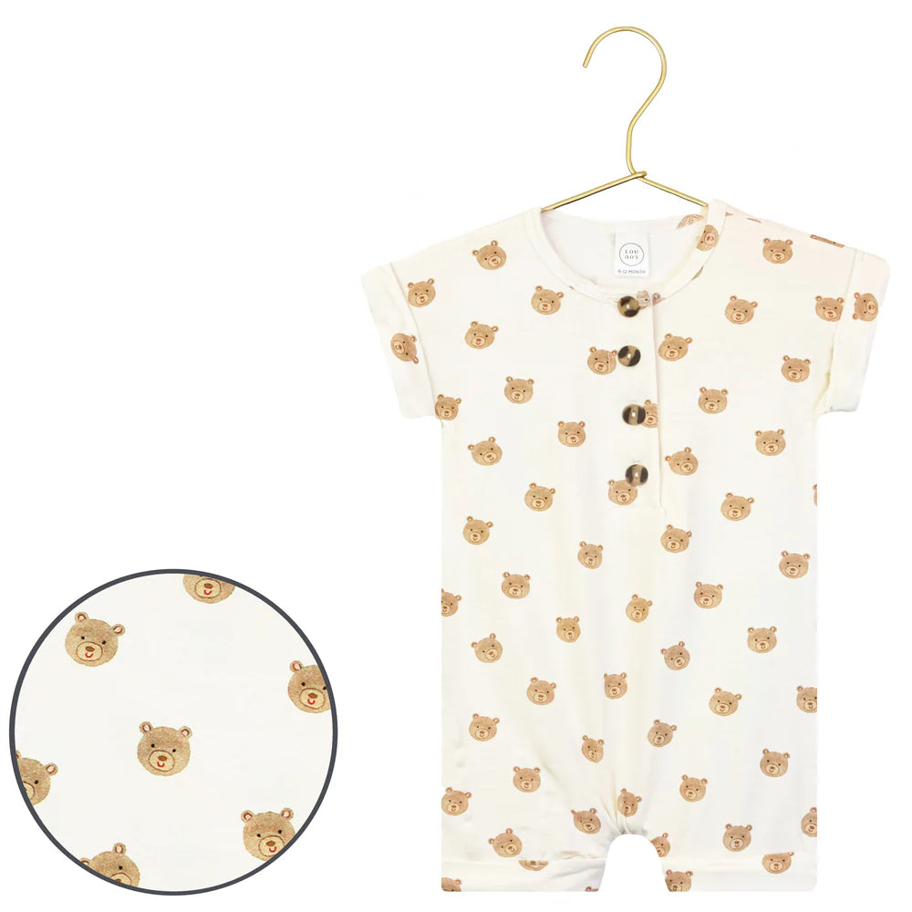 Buttoned Romper - Lou Lou