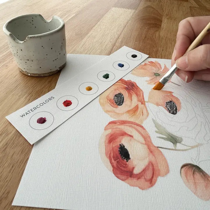 ALL-IN-ONE WATERCOLOR KIT - RANUNCULUS BLOOMS