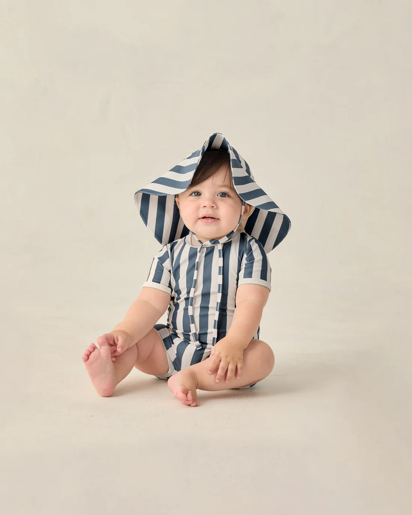 Floppy Swim Hat Navy Stripe