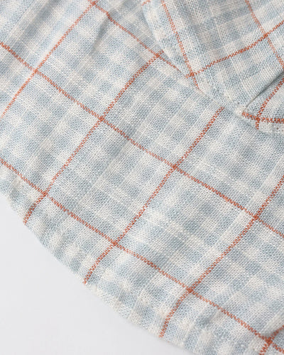 Floppy Sun Hat Light Blue Plaid