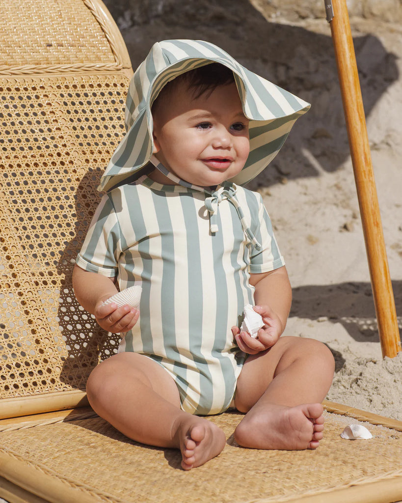 Floppy Swim Hat Green Stripe