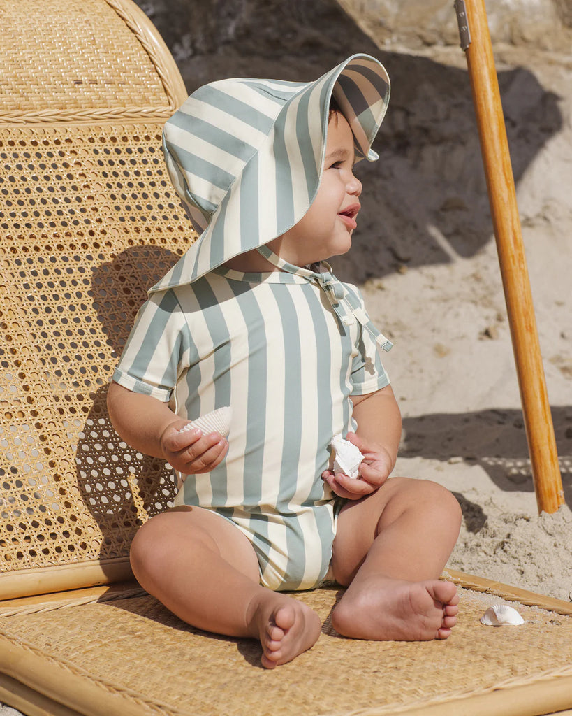 Floppy Swim Hat Green Stripe