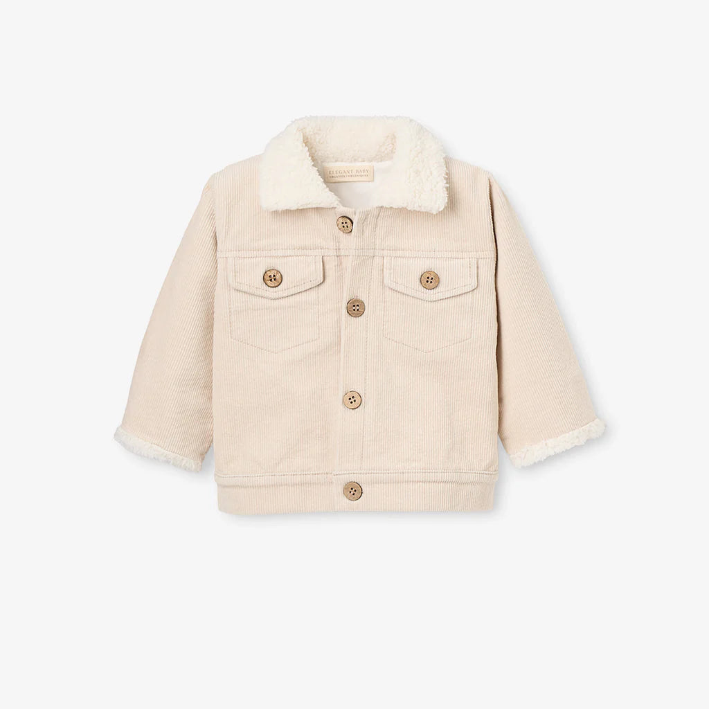 Rainy Day Corduroy Jacket w/Sherpa Trim