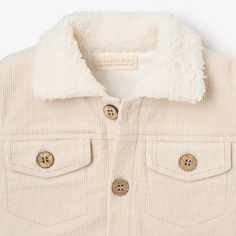 Rainy Day Corduroy Jacket w/Sherpa Trim