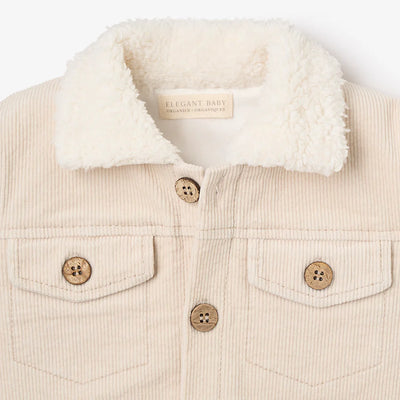 Rainy Day Corduroy Jacket w/Sherpa Trim