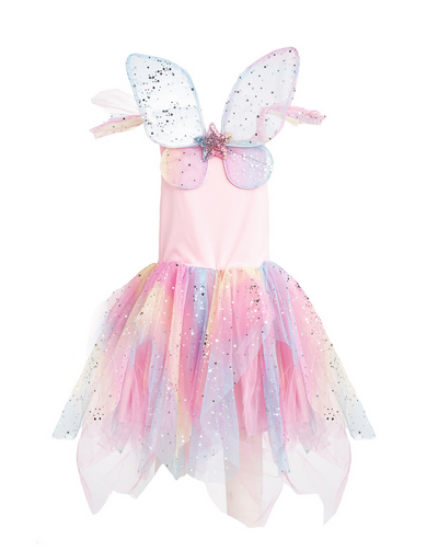 Rainbow Fairy Dress & Wings, Multi, Size 5-6