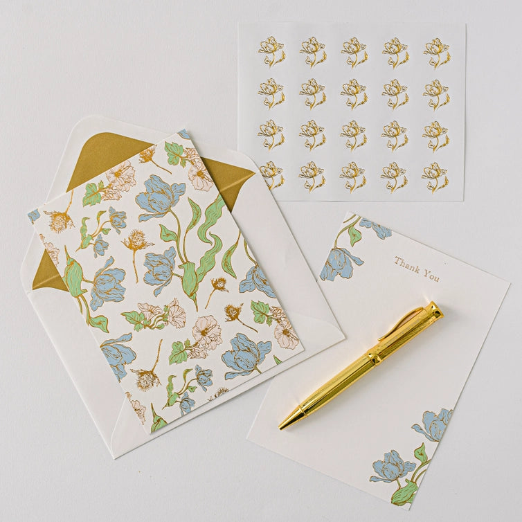 LES FLEURS PARISIENNES LUXURY STATIONERY SET