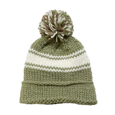 Striped, Knit Sports Baby Beanie