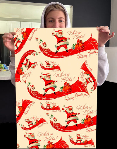 Santa b** Wrapping Paper