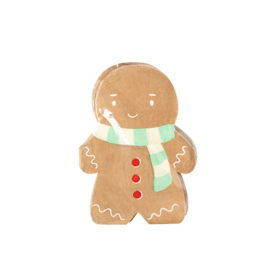 SCARF GINGERMAN SHAPED PAPER DINNER NAPKIN