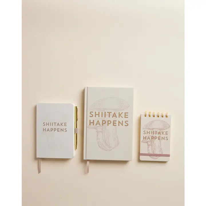 VINTAGE SASS NOTEBOOK WITH PEN - SHIITAKE HAPPENS
