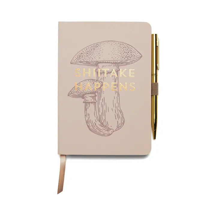 VINTAGE SASS NOTEBOOK WITH PEN - SHIITAKE HAPPENS