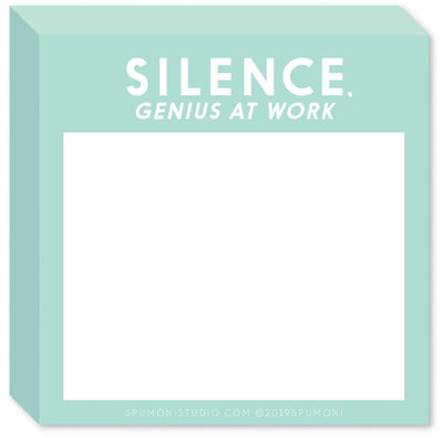 SILENCE. GENIUS AT WORK (MEMO STICKY PAD)