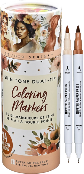 STUDIO SERIES DUAL-TIP SKIN TONE MARKERS (SET OF 24)