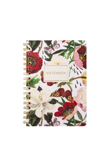 SMALL SPIRAL NOTEBOOK - PEONIES