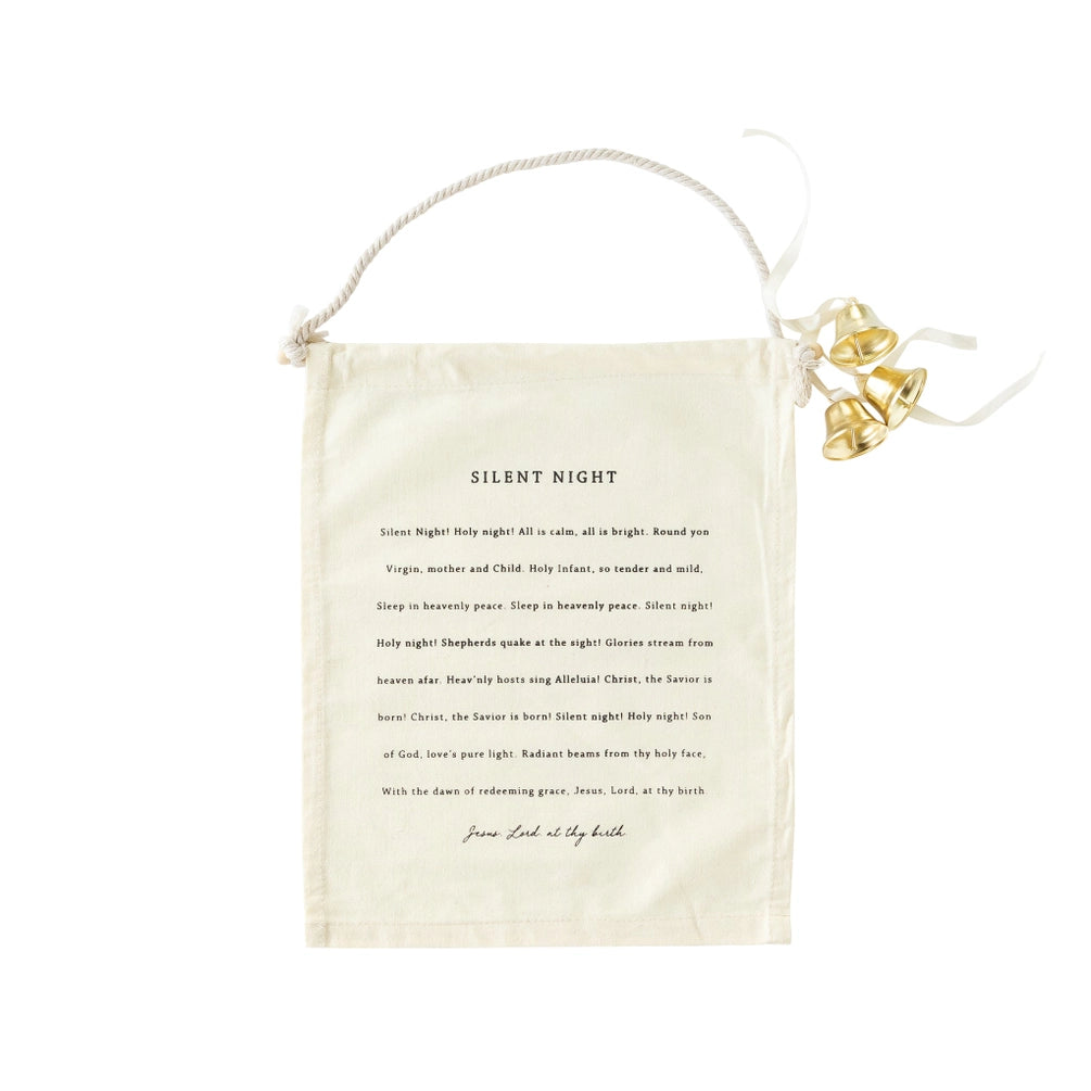 SILENT NIGHT CANVAS BANNER
