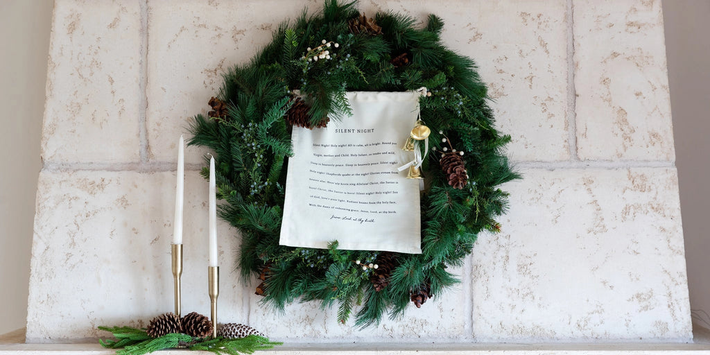 SILENT NIGHT CANVAS BANNER