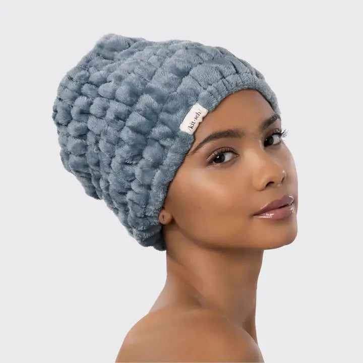 EXTRA WIDE SPA HEADBAND - MISTY BLUE