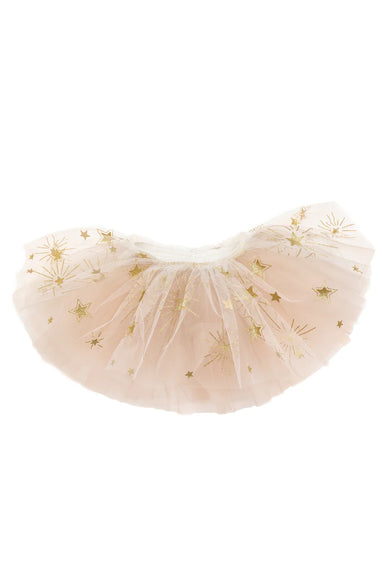 SPARKLE STAR TUTU, WHITE/GOLD, SIZE 4-6