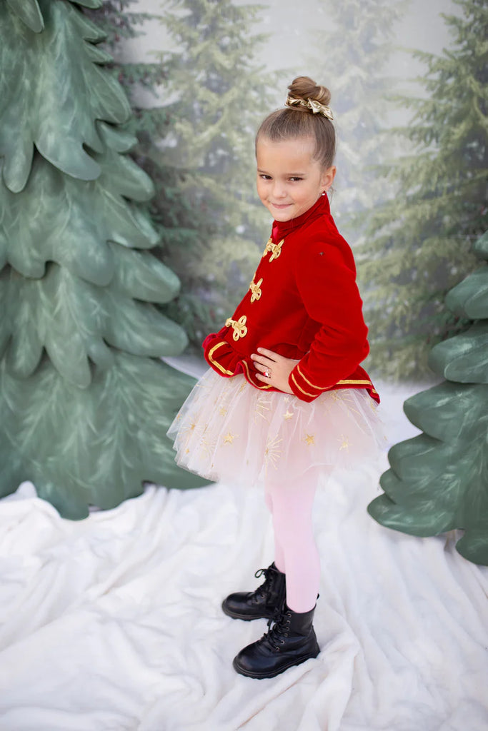 Sparkle Star Tutu, White/Gold, Size 4-6