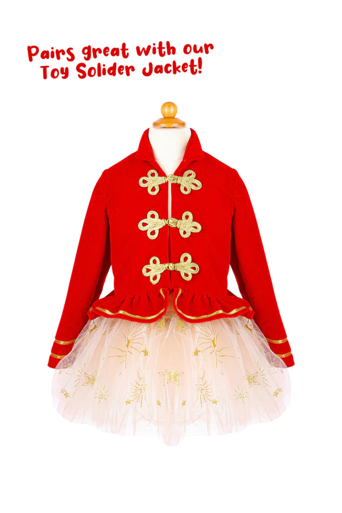 Sparkle Star Tutu, White/Gold, Size 4-6