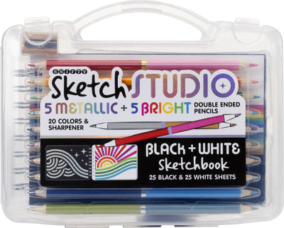 SKETCH STUDIO - BLACK AND WHITE TRAVEL SET